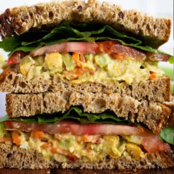 Vegan Chickpea Salad Sandwich by the Hangry Chickpea.