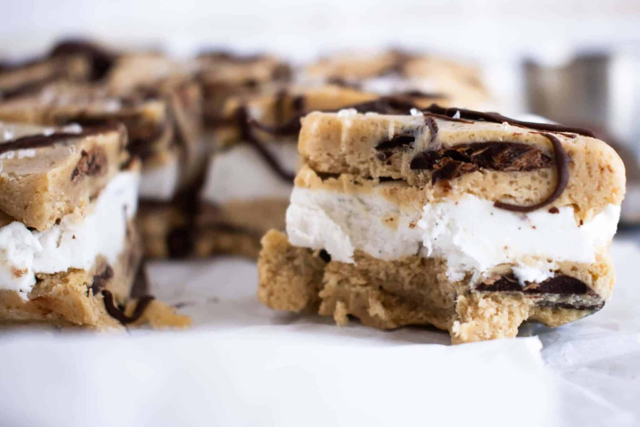 Vegan Cookie Dough Ice Cream Sandwiches.