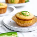 vegan corn muffin with jalapeno