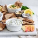Vegan Tzatziki Sauce for Charcuterie Board | The Hangry Chickpea