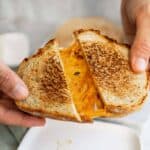 Vegan Grilled Cheese Recipe - Cheese Pull | The Hangry Chickpea