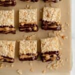 Vegan Rice Krispie Treats with Chocolate and Peanut butter | The Hangry Chickpea