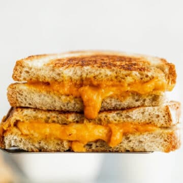 Vegan Grilled Cheese Recipe - Cheese Pull | The Hangry Chickpea