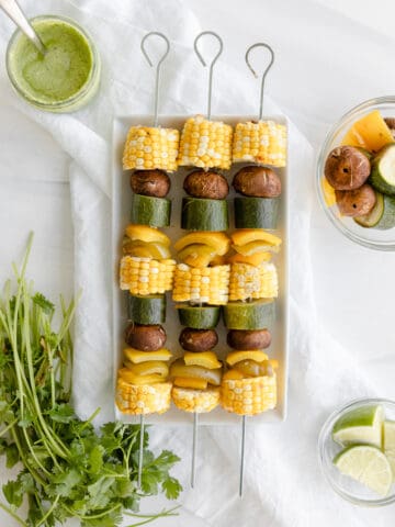 Grilled Veggie Kebab Overhead Web Story Cover