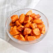 roasted butternut squash in a bowl