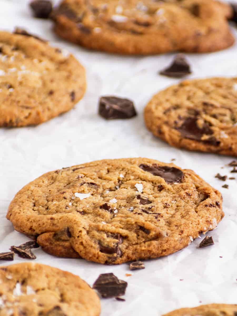 Chewy Vegan Chocolate Chip cookies Glamour shot